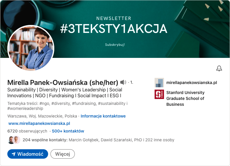 Mirella Panek-Owsiańska Linkedin