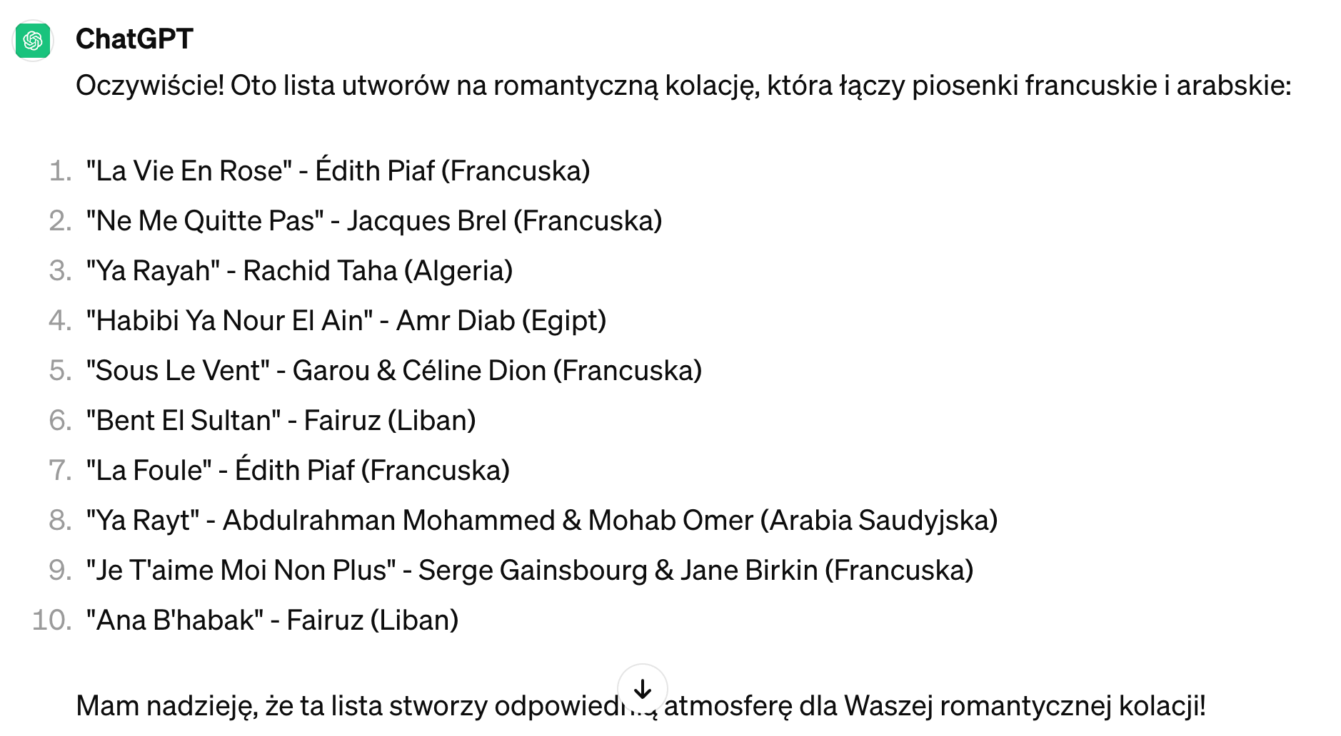 Świat AI zaskakuje i generuje playlistę na podstawie kilku danych