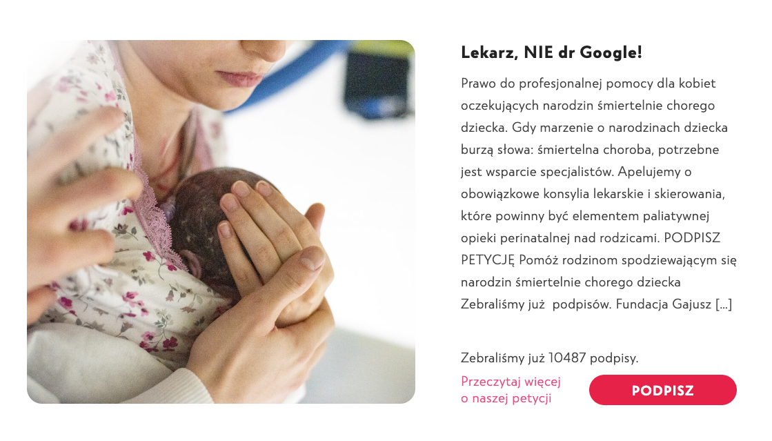 Petycja z formularzem kontaktowym wspiera działania lead generation – pozyskiwanie danych od osób zainteresowanych tematem to pierwszy krok w lejku zaangażowania.